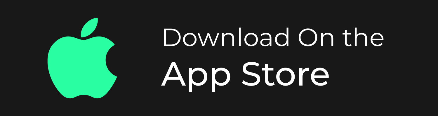 Green Apple logo next to the text 'Download On the App Store' on a black background.