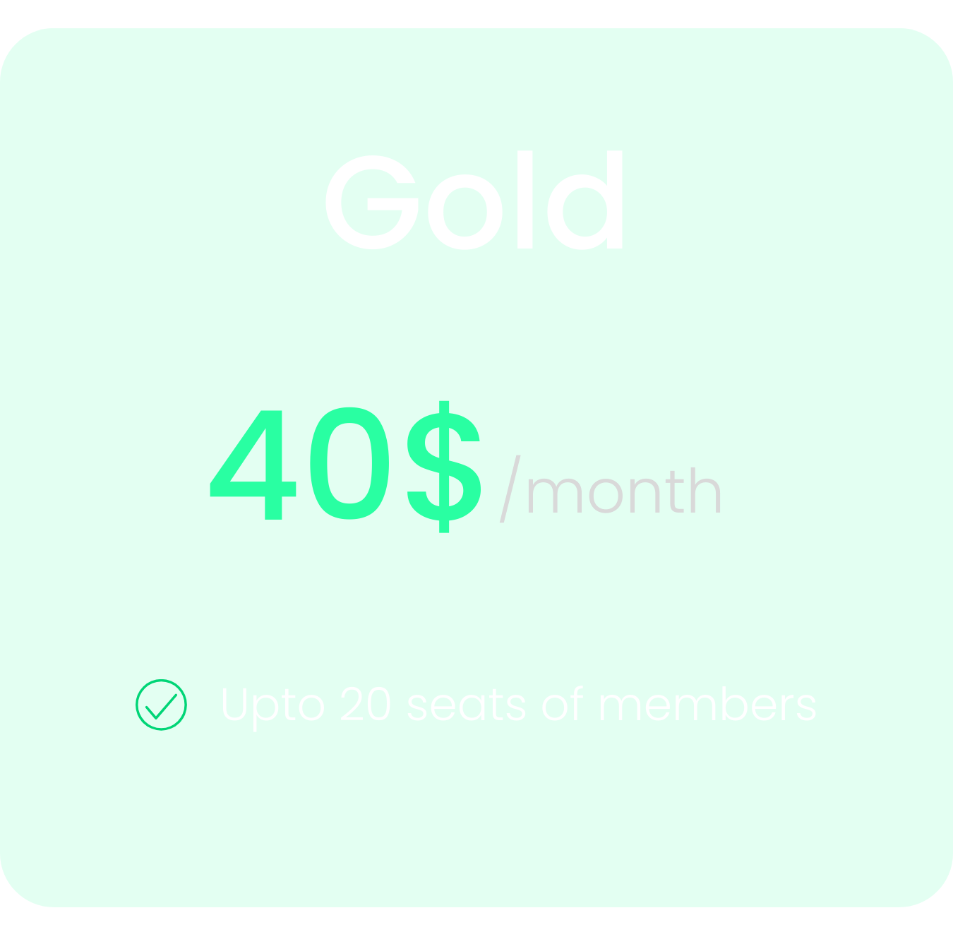 Green graphic with white text advertising a car seat or booster seat rental service, mentioning a monthly price and up to 20 seats for members.