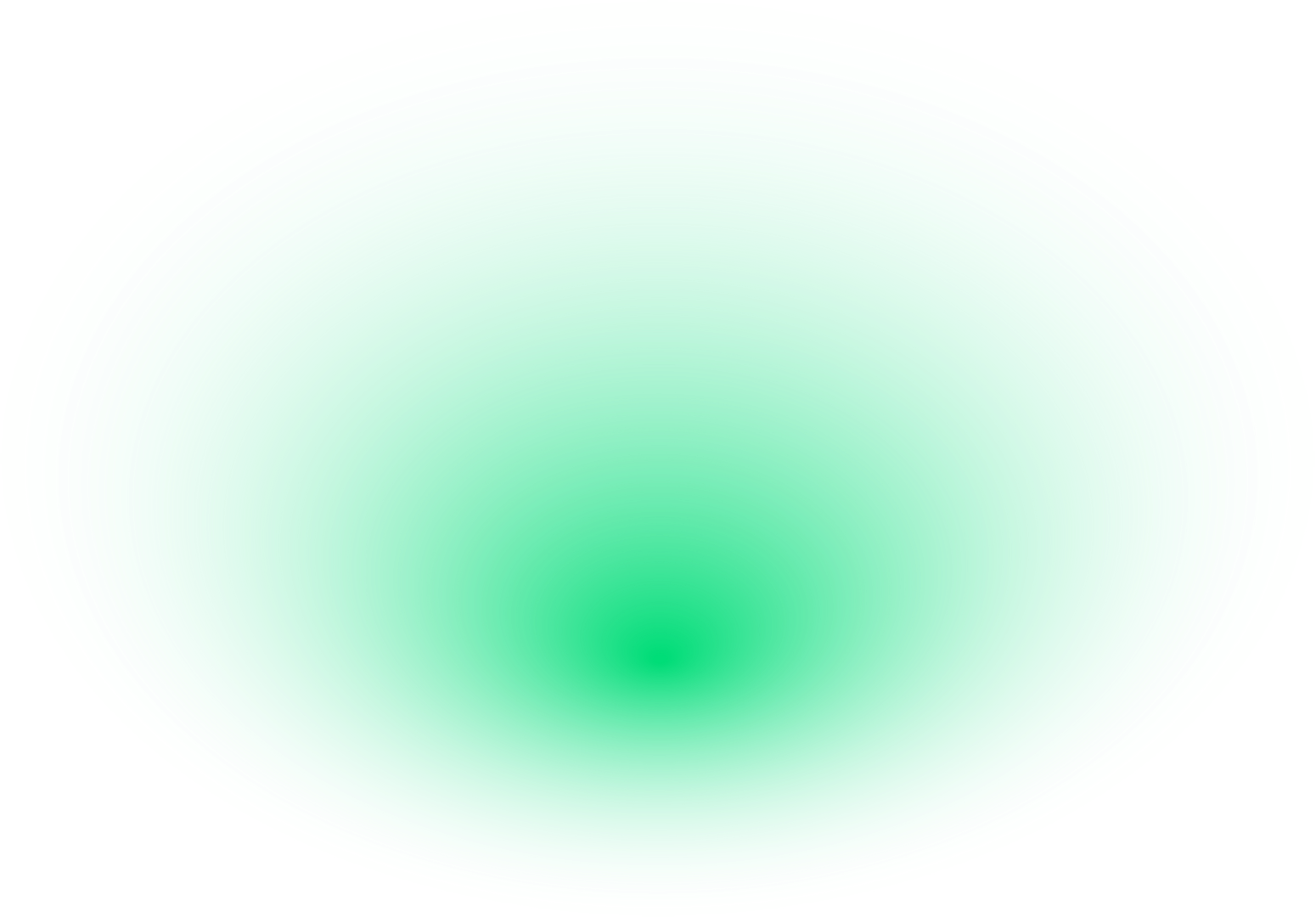 A digital gradient background with shades of green and teal, with concentric circular patterns.